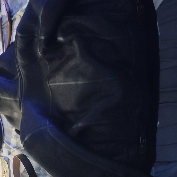 Black sheepskin shearling pilot coat brand new worn a couple of times. - Picture 4 of 4